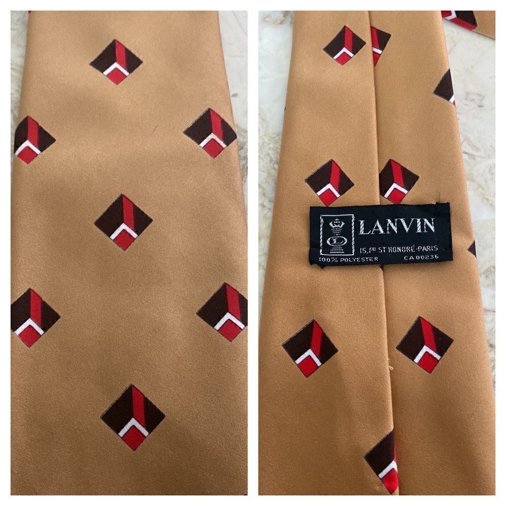 1970’s Vintage Lanvin Tie Geometric Pattern